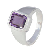 Natcha Purple Solitaire Ring India with Amethyst Gem